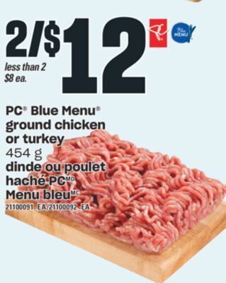 Valu-mart Dinde ou poulet haché pc menu bleu offer