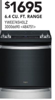 RONA Whirlpool 6.4 cu. ft. range offer