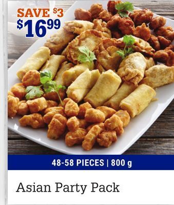 M & M Food Market Asian party pack offer