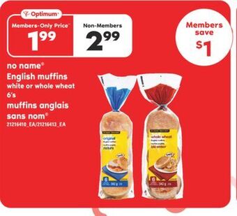 Valu-mart No name english muffins, 6's offer