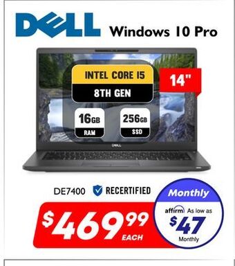 Factory Direct Dell 14 windows 10 pro offer