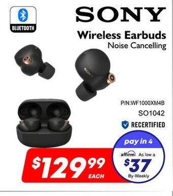 Factory Direct Sony wireless earbuds noise cancelling offer