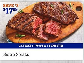 M & M Food Market Bistro steaks offer