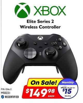 Factory Direct Xbox elite series 2 wireless controller -black/gun metal offer