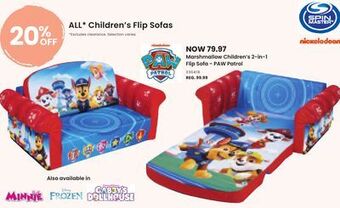 Babies 'R' Us Marshmallow children's 2-in-1 flip sofa - paw patrol offer