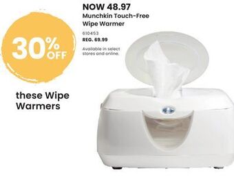 Babies 'R' Us Munchkin touch-free wipe warmer offer