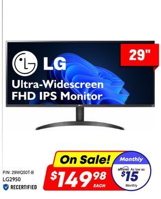 Factory Direct Lg 29 ultra-widescreen fhd ips monitor offer
