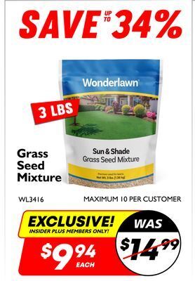 Factory Direct Wonderlawn 3 lbs grass seed mixture offer