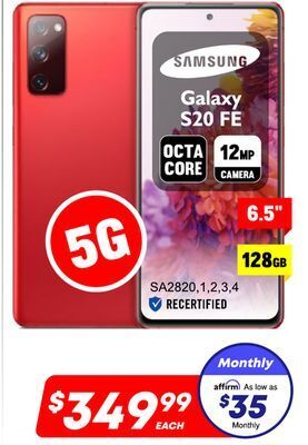 Factory Direct Samsung 6.5 128gb galaxy s20 fe offer