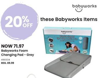 Babies 'R' Us Babyworks foam changing pad - grey offer