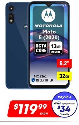 Factory Direct Motorola 6.2 32gb moto e (2020) offer