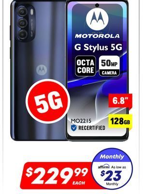 Factory Direct Motorola 6.8 128gb g stylus 5g offer