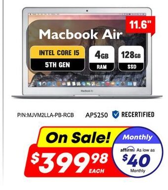 Factory Direct Macbook 11.6 air offer