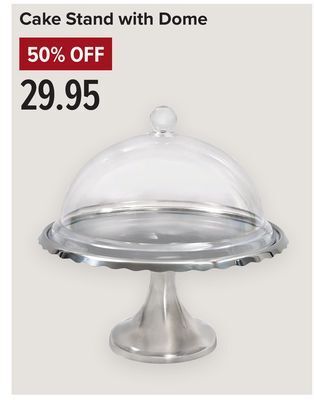 Linen Chest Cake stand with dome offer