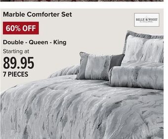 Linen Chest Marble comforter set double-queen-king offer