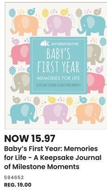 Babies 'R' Us Baby's first year: memories for life - a keepsake journal of milestone moments offer