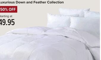 Linen Chest Luxurious down and feather collection offer