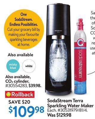 Walmart Sodastream terra sparkling water maker offer
