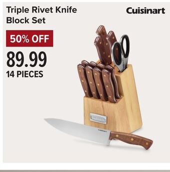 Linen Chest Triple rivet knife block set offer