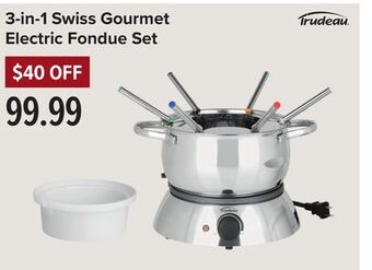 Linen Chest 3-in-1 swiss gourmet electric fondue set offer