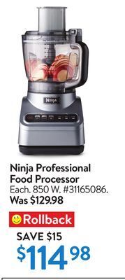Walmart Ninja professional food processor offer