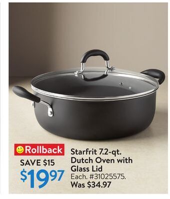 Walmart Starfrit 7.2-qt. dutch oven with glass lid offer