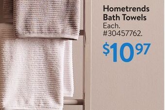 Walmart Hometrends bath towels offer