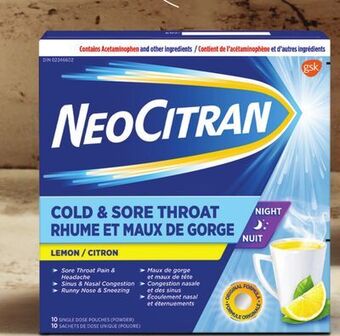 Walmart Neocitran cold & sore throat offer
