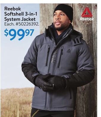 Walmart Reebok t softshell 3-in-1 - system jacket offer