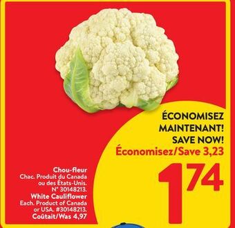 Walmart White cauliflower offer