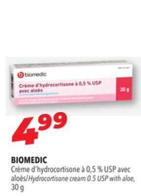 Familiprix Biomedic hydrocortisone cream 0.5 usp with aloe offer