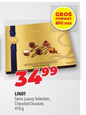 Familiprix Lindt swiss luxury selection, chocolate offer