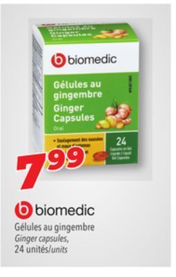 Familiprix Biomedic ginger capsules offer