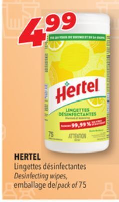 Familiprix Hertel desinfecting wipes offer