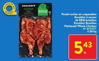 Walmart Exceldor brazilian flattened whole chicken offer