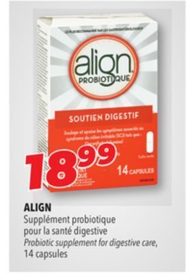 Familiprix Align probiotic supplement for digestive care offer