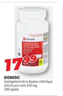 Familiprix Biomedic arthritis pain relief offer