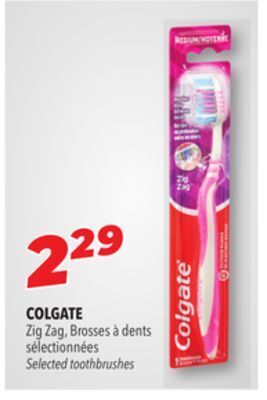 Familiprix Colgate zig zag, selected toothbrushes offer