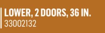 Canac Shaker kitchen cabinets lower, 2 doors, 36 in offer