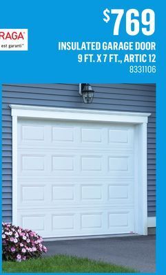 Canac Insulated garage door 9 ft. x 7 ft., artic 12 offer
