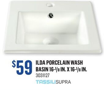 Canac Ilda porcelain wash basin 16-1/8 in. x 16-1/8 in offer
