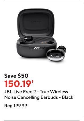 Staples Jbl live free 2 - true wireless noise cancelling earbuds - black offer