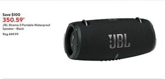 Staples Jbl xtreme 3 portable waterproof speaker - black offer