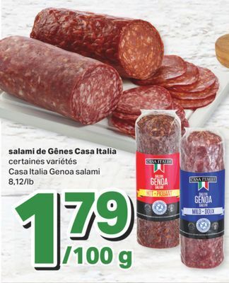L'Intermarché Salami de gênes, 8,12/lb offer