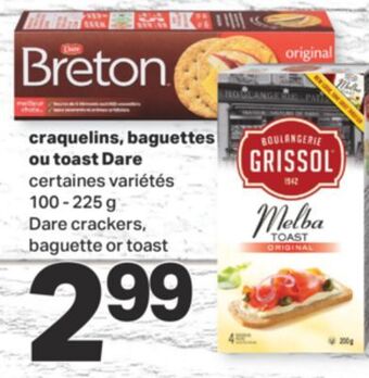 L'Intermarché Craquelins, baguettes ou toast, 100 - 225 g offer