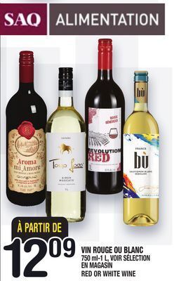 Marche Ami Vin rouge ou blanc | red or white wine offer
