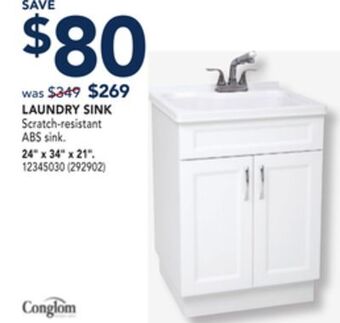 RONA Laundry sink 24 x 34 x 21 offer