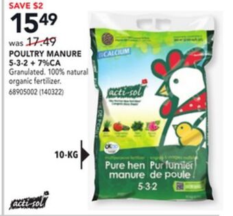 RONA Poultry manure 5-3-2 + 7%ca offer