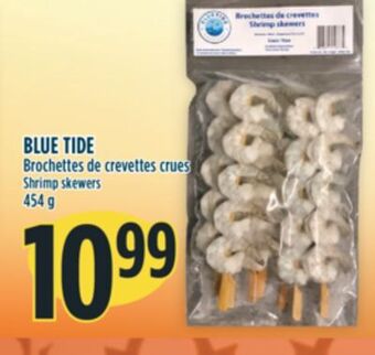 Marché Adonis Blue tide brochettes de crevettes crues offer