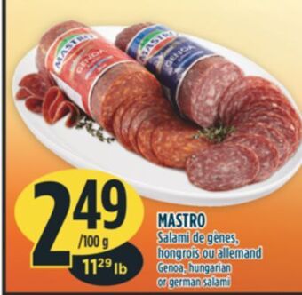 Marché Adonis Mastro salami de gènes, hongrois ou allemand offer